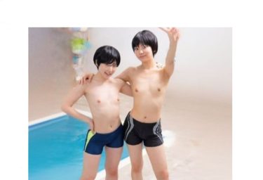 つるぺた女子の男水着チャレンジ 県民プールでデカチンおじに女子だとバレて中出しされて・皆月ひかる＆赤名いと4